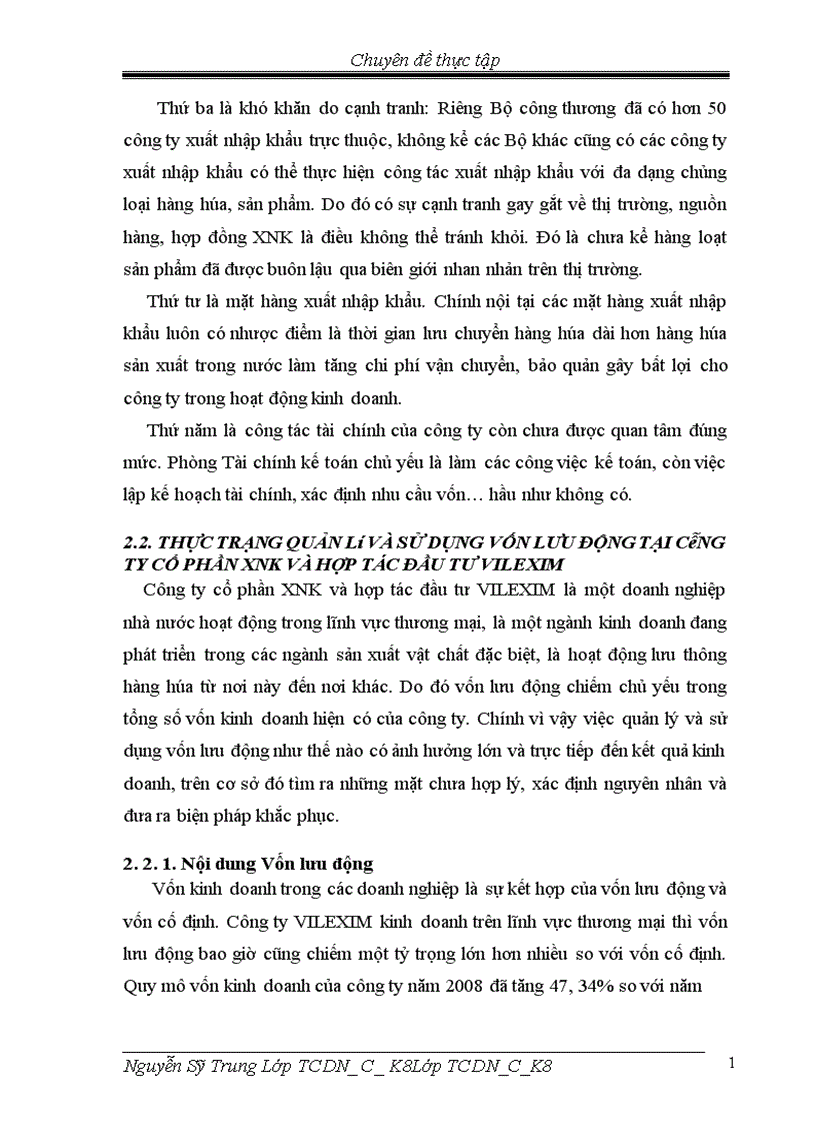 image for page Hiệu quả sử dụng vốn lưu động tại công ty cổ phần xuất nhập khẩu và hợp tác đầu tư VILEXIM