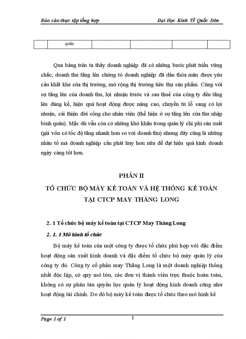 image for page Báo cáo thực tập tổng hợp tại Công ty cổ phần May Thăng Long