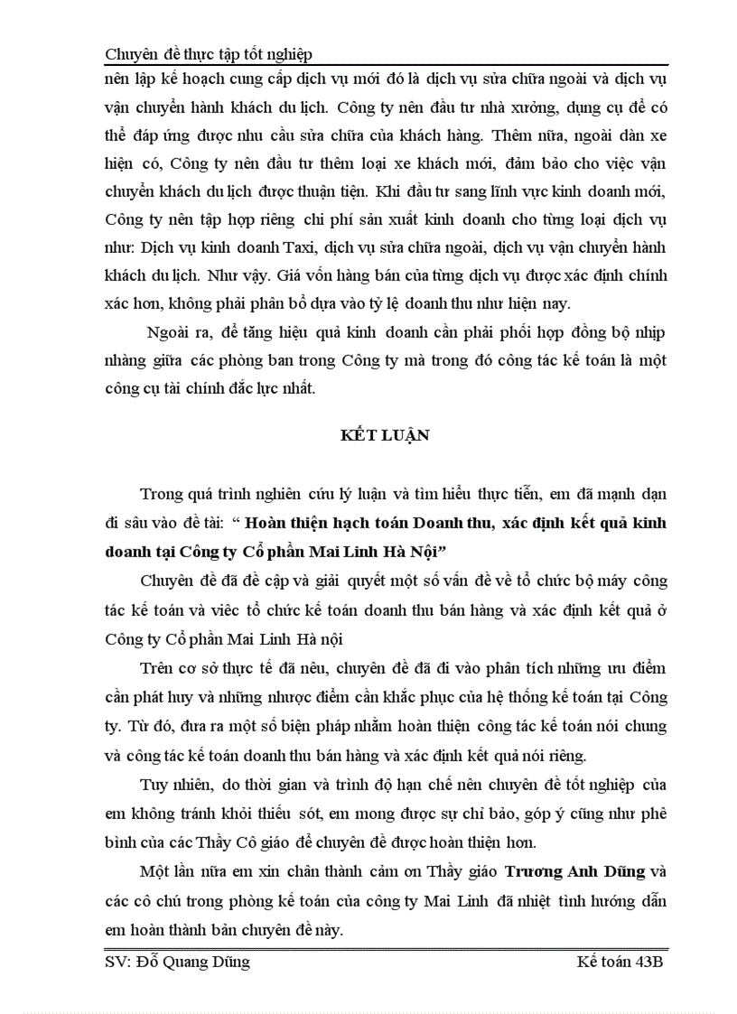 image for page Hoàn thiện hạch toán Doanh thu xác định kết quả kinh doanh tại Công ty Cổ phần Mai Linh Hà Nội 1