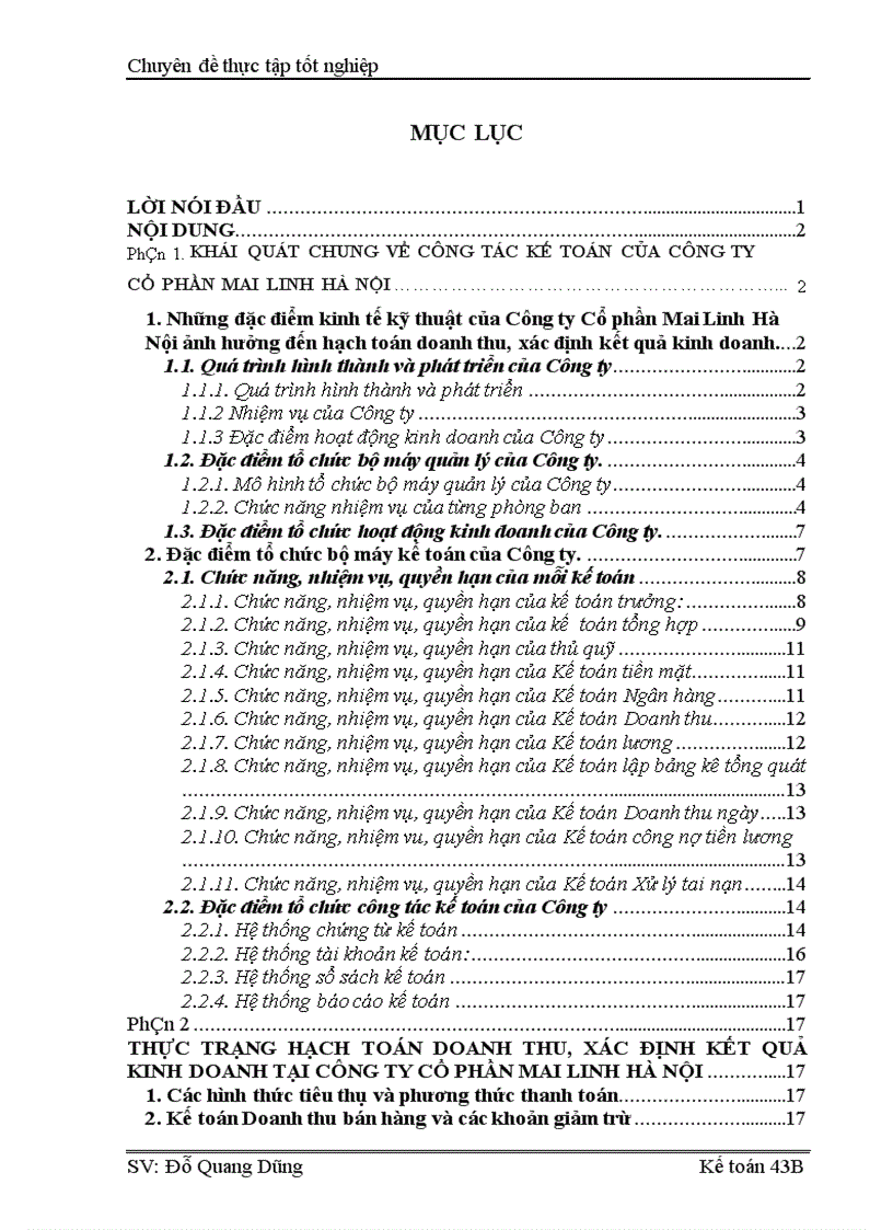 image for page Hoàn thiện hạch toán Doanh thu xác định kết quả kinh doanh tại Công ty Cổ phần Mai Linh Hà Nội 1