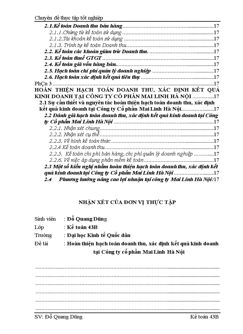 image for page Hoàn thiện hạch toán Doanh thu xác định kết quả kinh doanh tại Công ty Cổ phần Mai Linh Hà Nội 1