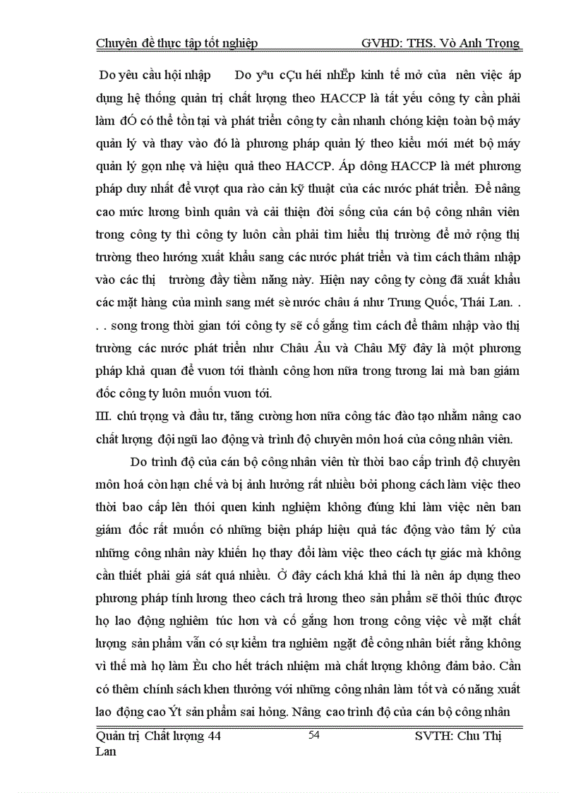 image for page Nâng cao hiệu quả áp dụng HACCP nhằm cải thiện chất lượng sản phẩm tại công ty thực phẩm Hà Nội 1