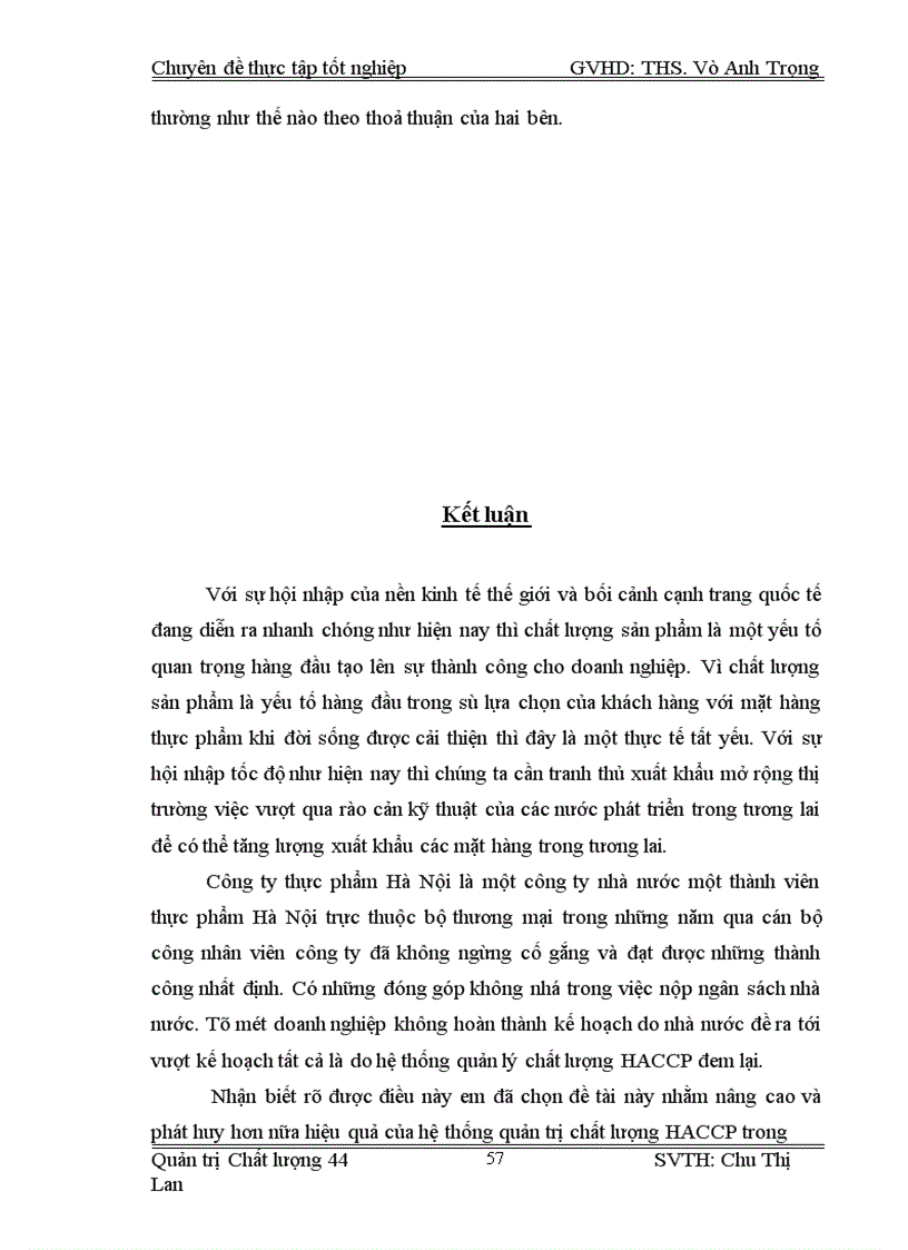 image for page Nâng cao hiệu quả áp dụng HACCP nhằm cải thiện chất lượng sản phẩm tại công ty thực phẩm Hà Nội 1