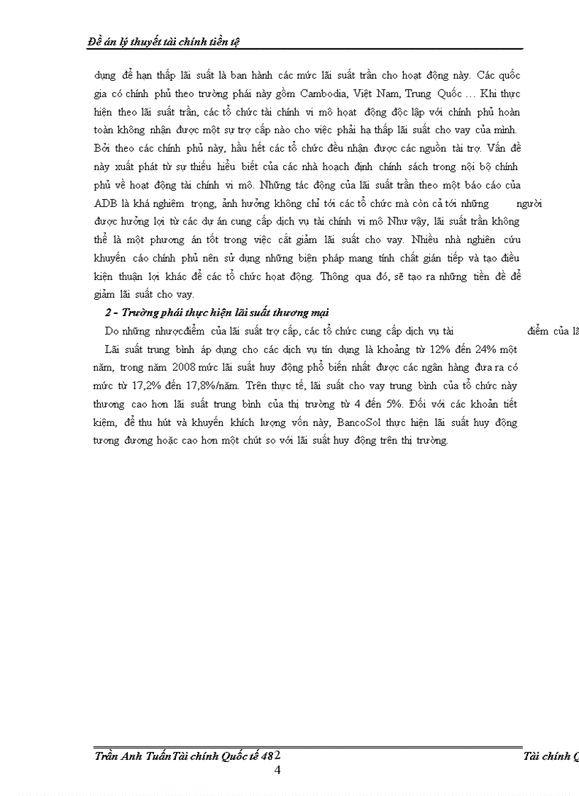 image for page Chính sách lãi suất áp dụng trong họat động tài chính vi mô ở việt nam