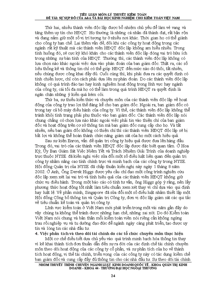 image for page Sự sụp đổ của A A và bài học kinh nghiệm cho kiểm toán Việt Nam