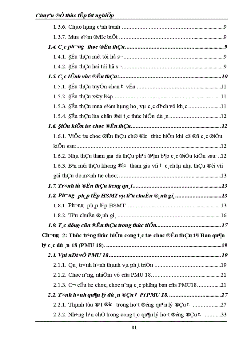 image for page Thực trạng công tác tổ chức đấu thầu tại Ban quản lý các dự án 18 1