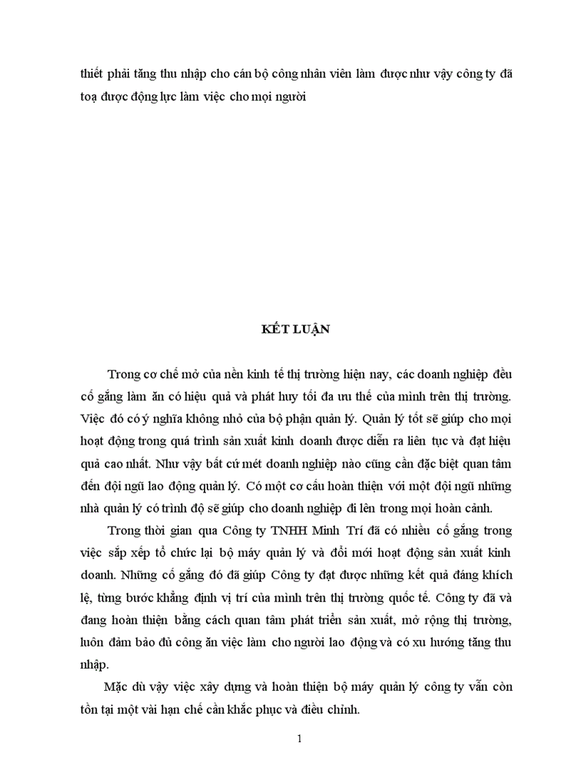 image for page Hoàn thiện cơ cấu tổ chức bộ máy quản lý ở công ty TNHH Minh Trí 1