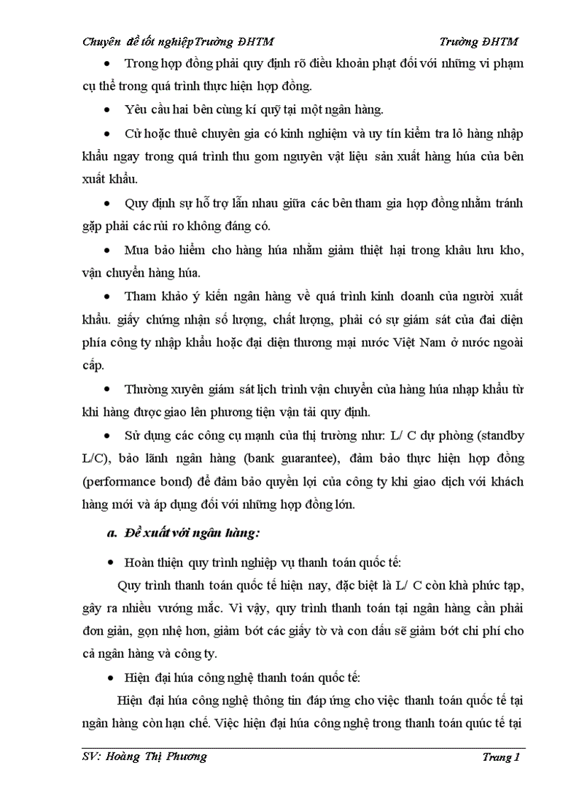image for page Hạn chế rủi ro trong thanh toán quốc tế theo phương thức tín dụng chứng từ khi nhập khẩu hàng gia dụng từ thị trường Hàn Quốc tại công ty TNHH Vĩnh Ngọc