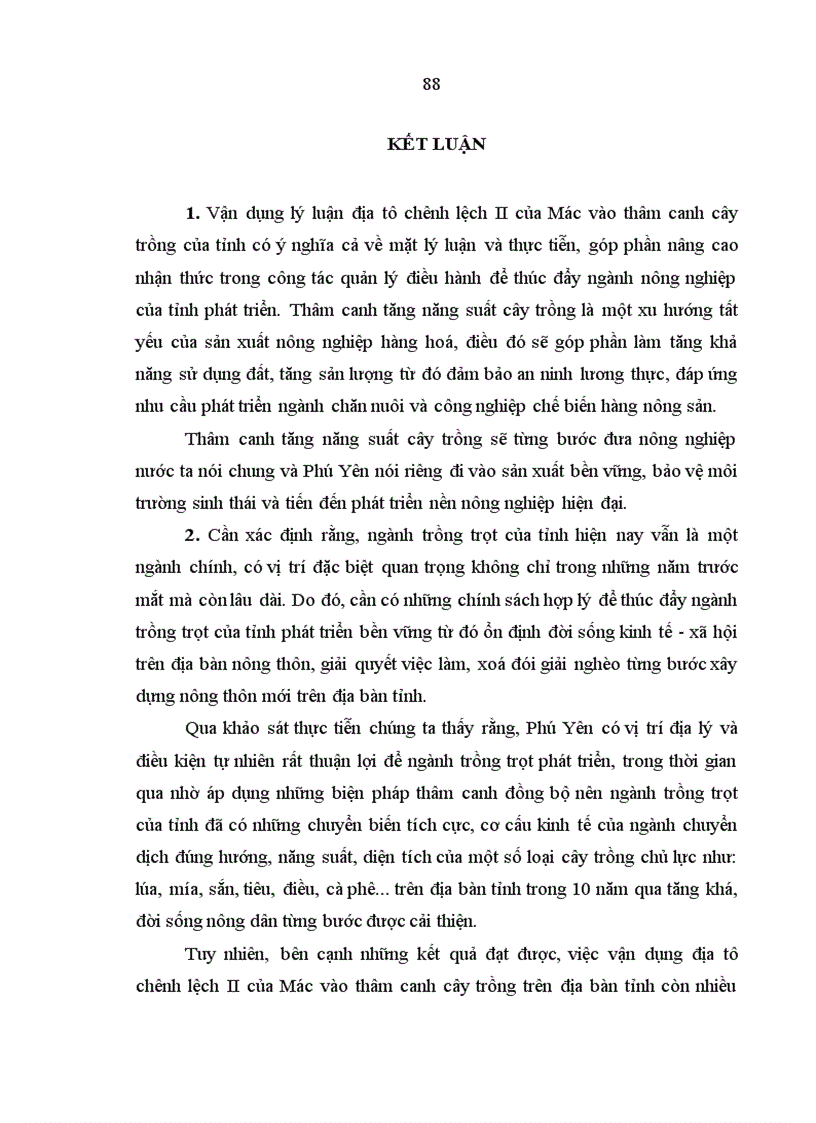 image for page Vận dụng lý luận địa tô chênh lệch II của C Mác vào việc thâm canh cây trồng ở Phú Yên