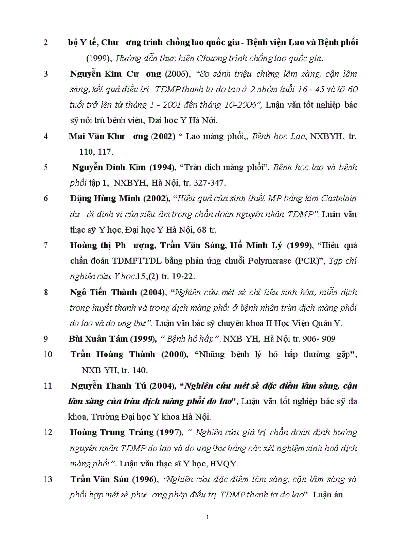 image for page Nghiên cứu đặc điểm lâm sàng cận lâm sàng và kết quả bước đầu điều trị tràn dịch màng phổi do lao ở trẻ em 1