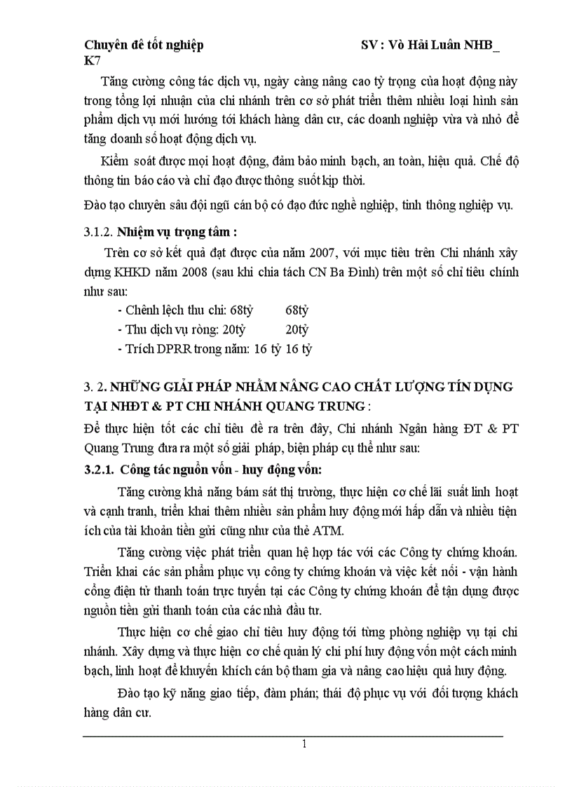 image for page Giải pháp nâng cao chất lượng tín dụng tại Ngân Hàng Đầu Tư và Phát Triển Việt Nam chi nhanh Quang Trung 1