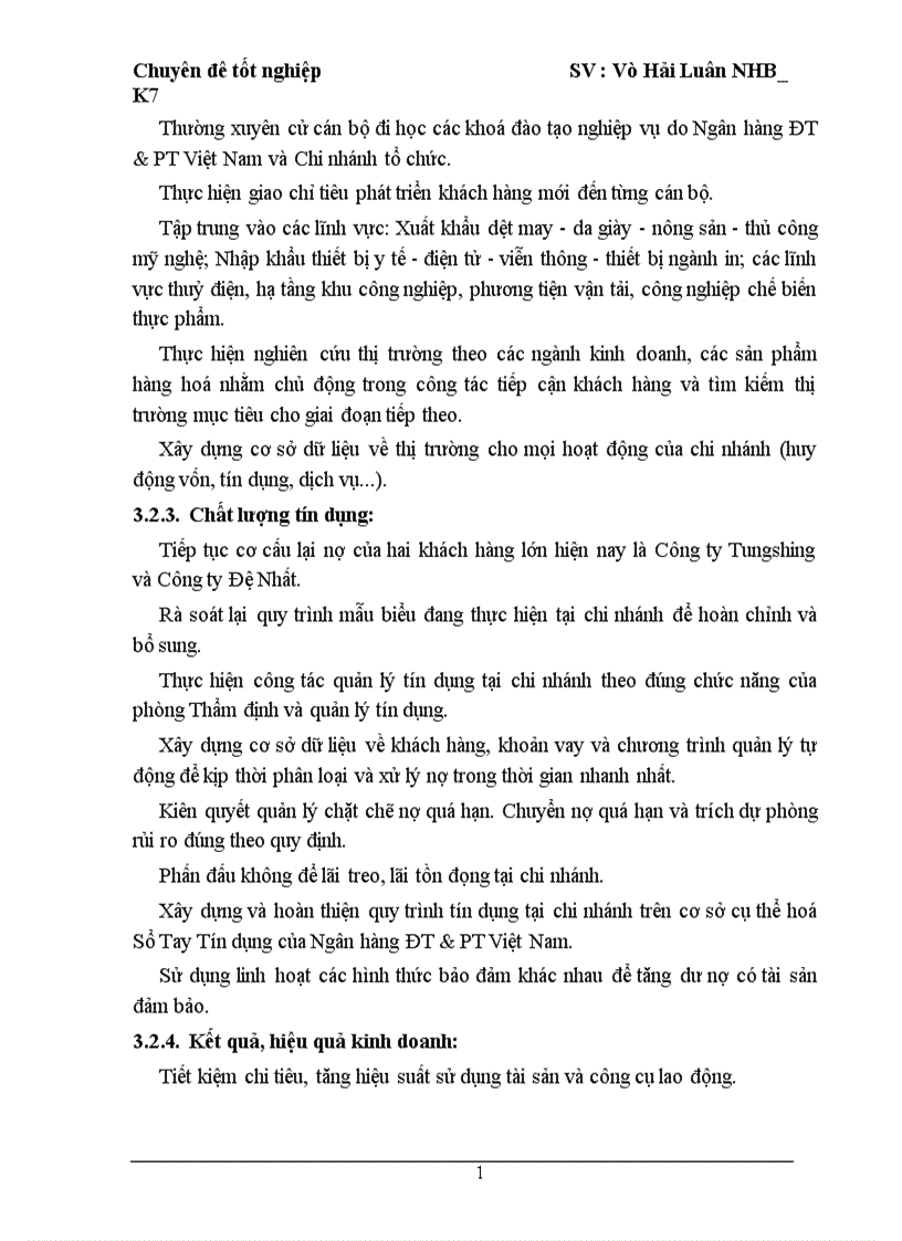 image for page Giải pháp nâng cao chất lượng tín dụng tại Ngân Hàng Đầu Tư và Phát Triển Việt Nam chi nhanh Quang Trung 1
