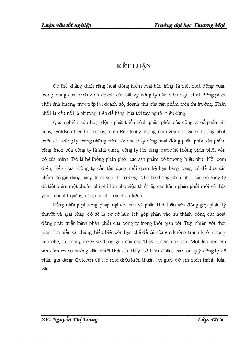 image for page Phát triển kênh phân phối sản phẩm bằng Inox của công ty cổ phần gia dụng Goldsun trên thị trường miền Bắc