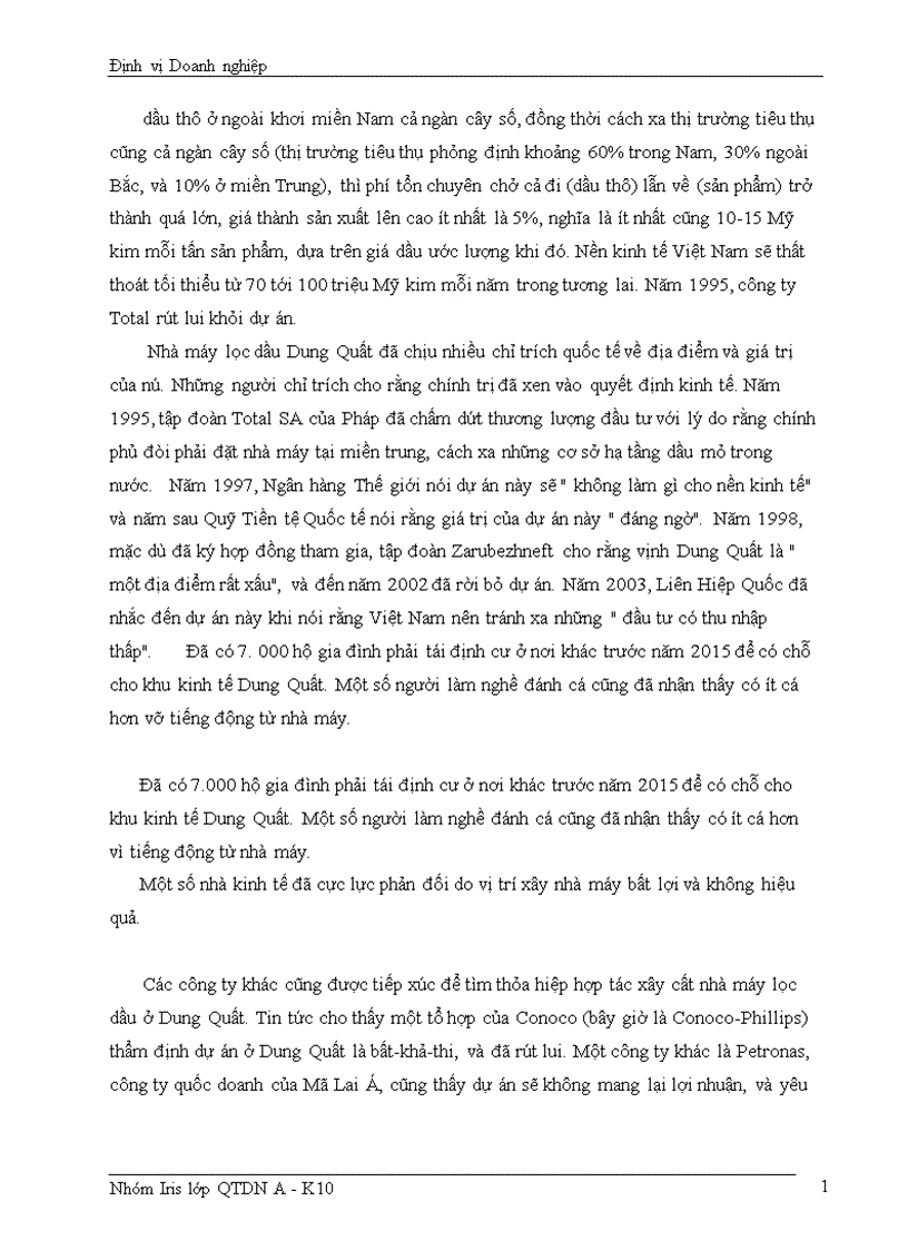 image for page Định vị nhà máy lọc dầu dung quất bước phát triển của miền Trung 1