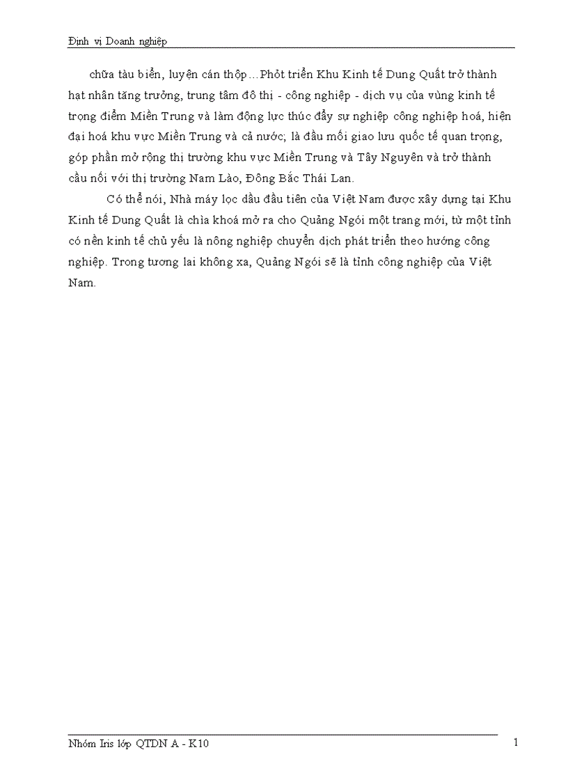 image for page Định vị nhà máy lọc dầu dung quất bước phát triển của miền Trung 1