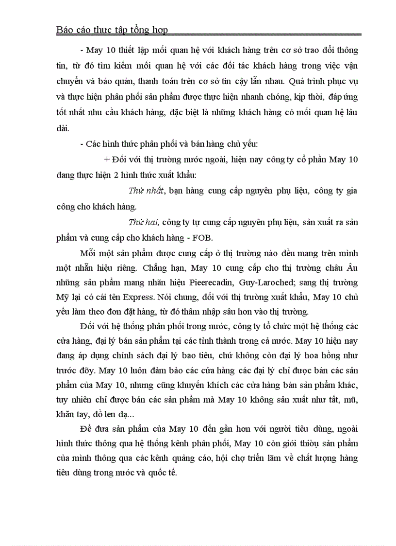 image for page Phân tích các mặt hoạt động sản xuất kinh doanh chủ yếu của công ty cổ phần May