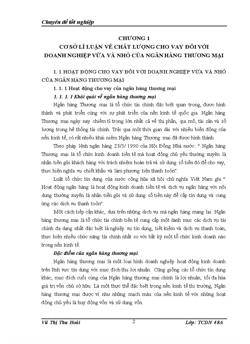 image for page Nâng cao chất lượng cho vay đối với doanh nghiệp vừa và nhỏ của ngân hàng thương mại cổ phần Công Thương chi nhánh Hai Bà Trưng 1