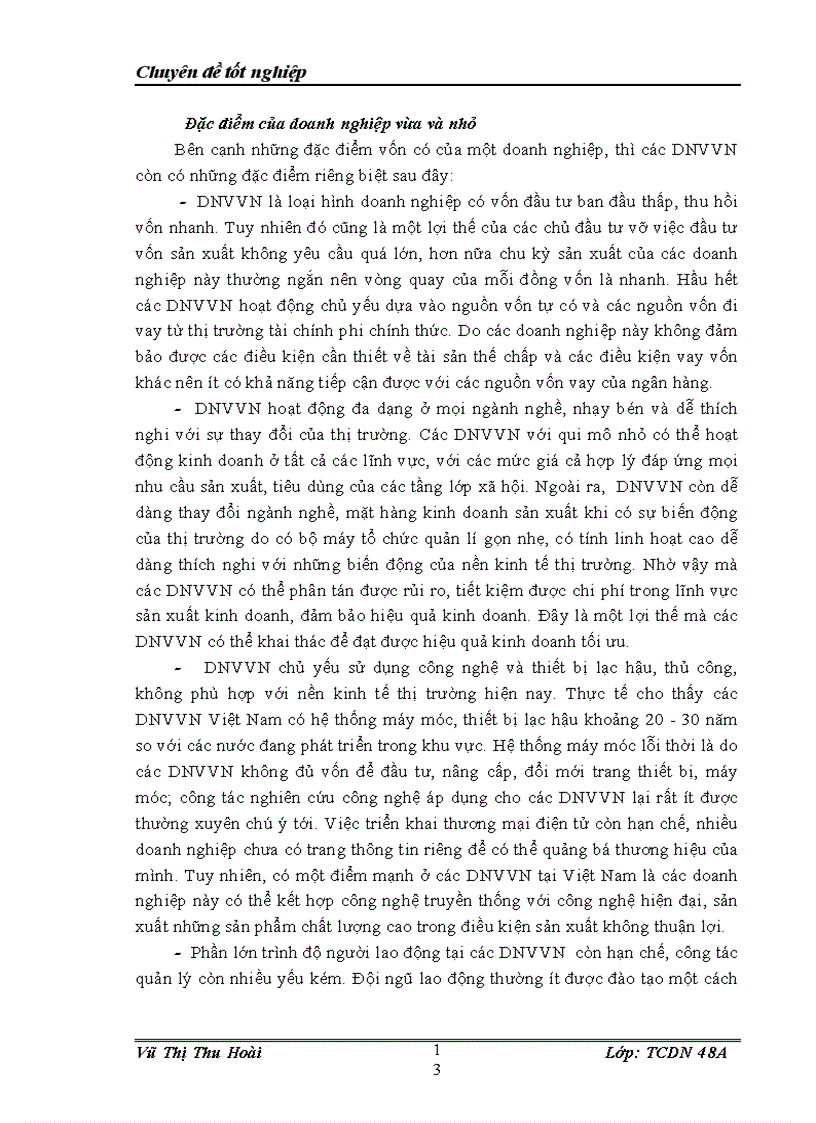 image for page Nâng cao chất lượng cho vay đối với doanh nghiệp vừa và nhỏ của ngân hàng thương mại cổ phần Công Thương chi nhánh Hai Bà Trưng 1
