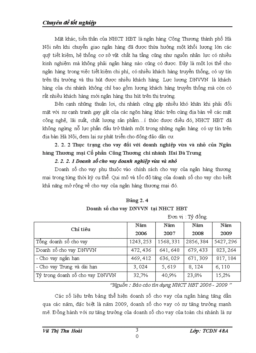 image for page Nâng cao chất lượng cho vay đối với doanh nghiệp vừa và nhỏ của ngân hàng thương mại cổ phần Công Thương chi nhánh Hai Bà Trưng 1