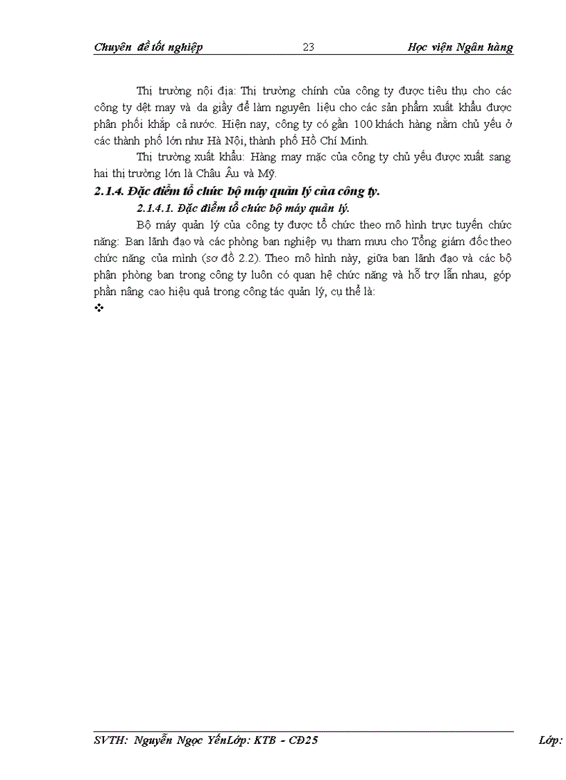 image for page Hoàn thiện công tác kế toán tiêu thụ thành phẩm và xác định kết quả kinh doanh tại Công ty TNHH Nhà nước MTV dệt 19 5 Hà Nội 1