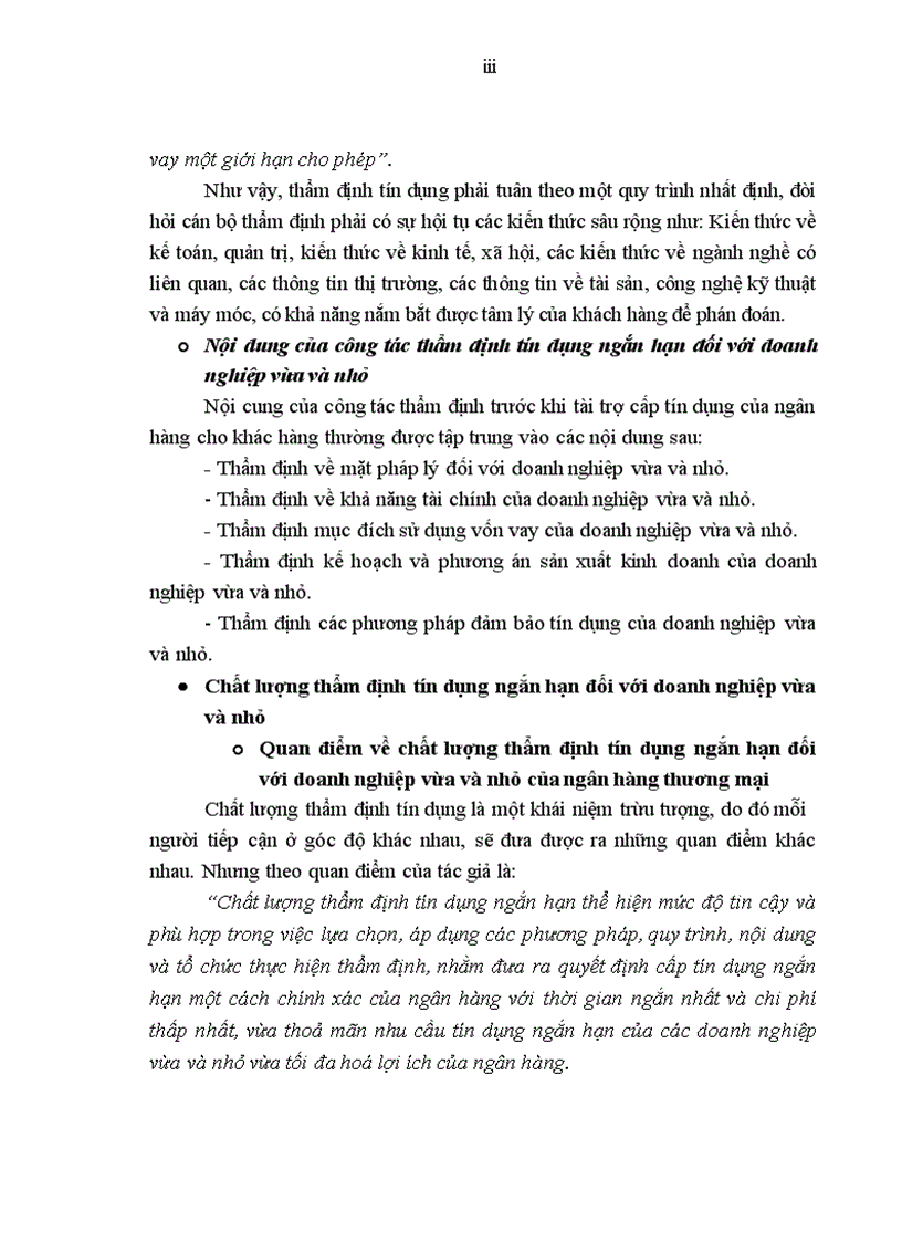 image for page Nâng cao chất lượng thẩm định tín dụng ngắn hạn đối với doanh nghiệp vừa và nhỏ tại NHNN PTNT chi nhánh nam Hà Nội