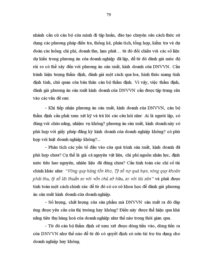 image for page Nâng cao chất lượng thẩm định tín dụng ngắn hạn đối với doanh nghiệp vừa và nhỏ tại NHNN PTNT chi nhánh nam Hà Nội