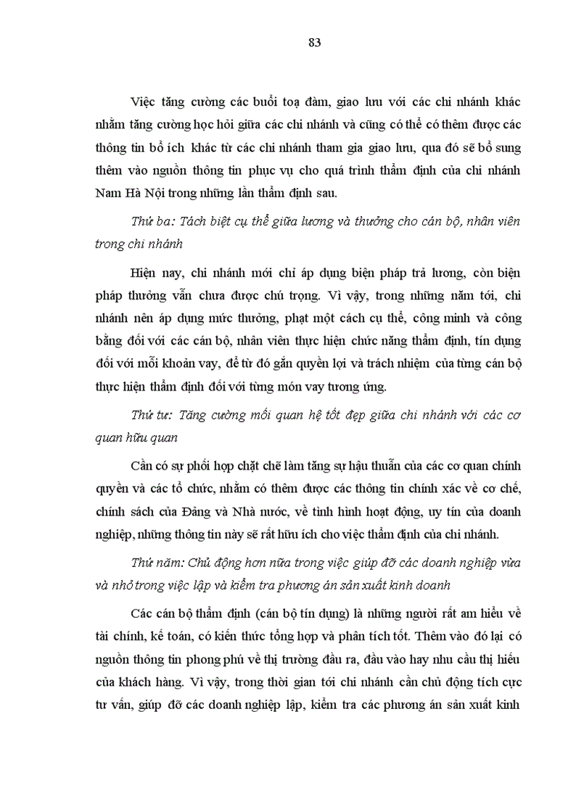 image for page Nâng cao chất lượng thẩm định tín dụng ngắn hạn đối với doanh nghiệp vừa và nhỏ tại NHNN PTNT chi nhánh nam Hà Nội