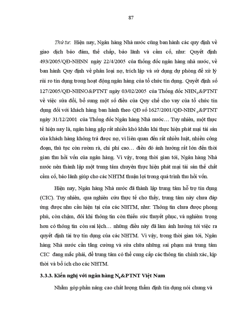 image for page Nâng cao chất lượng thẩm định tín dụng ngắn hạn đối với doanh nghiệp vừa và nhỏ tại NHNN PTNT chi nhánh nam Hà Nội