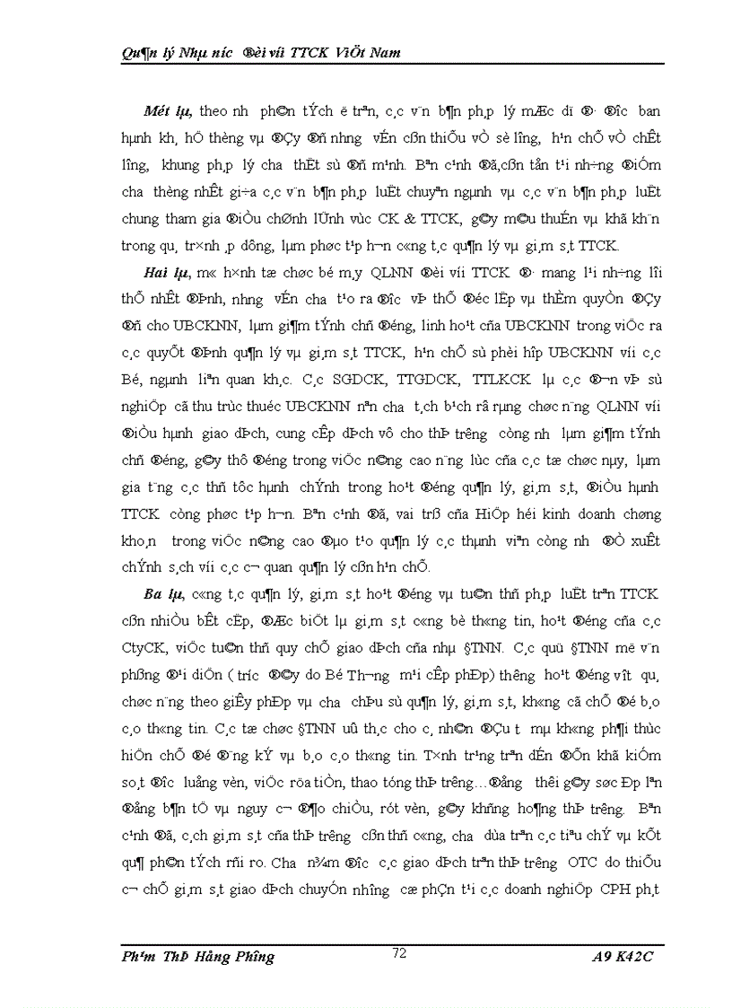 image for page Quản lý Nhà nước đối với TTCK Việt Nam