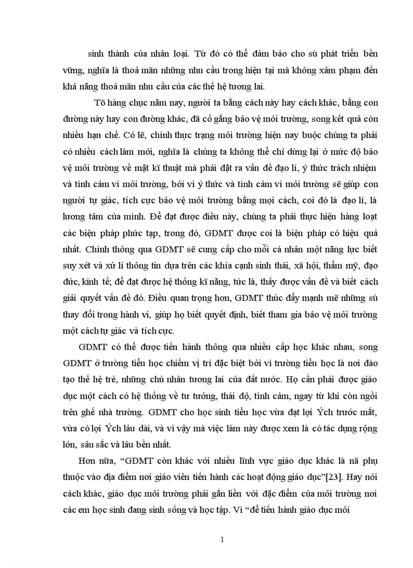 image for page Giáo dục môi trường qua các hoạt động ngoại khoá môn TNXH cho học sinh lớp 3