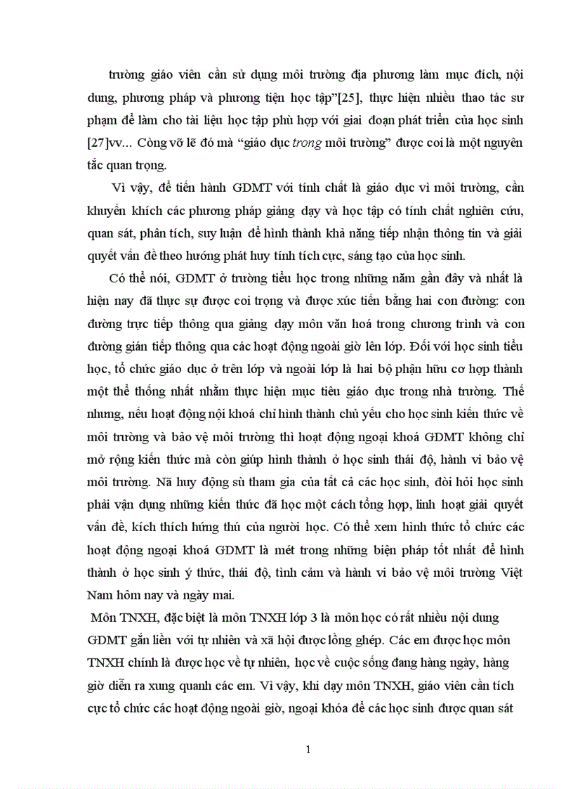 image for page Giáo dục môi trường qua các hoạt động ngoại khoá môn TNXH cho học sinh lớp 3