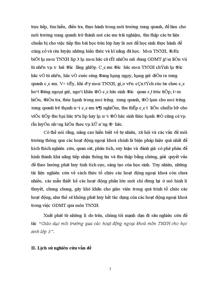 image for page Giáo dục môi trường qua các hoạt động ngoại khoá môn TNXH cho học sinh lớp 3