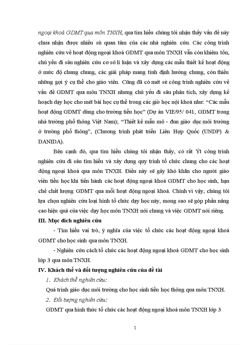 image for page Giáo dục môi trường qua các hoạt động ngoại khoá môn TNXH cho học sinh lớp 3