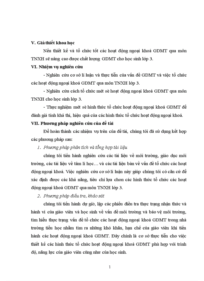 image for page Giáo dục môi trường qua các hoạt động ngoại khoá môn TNXH cho học sinh lớp 3