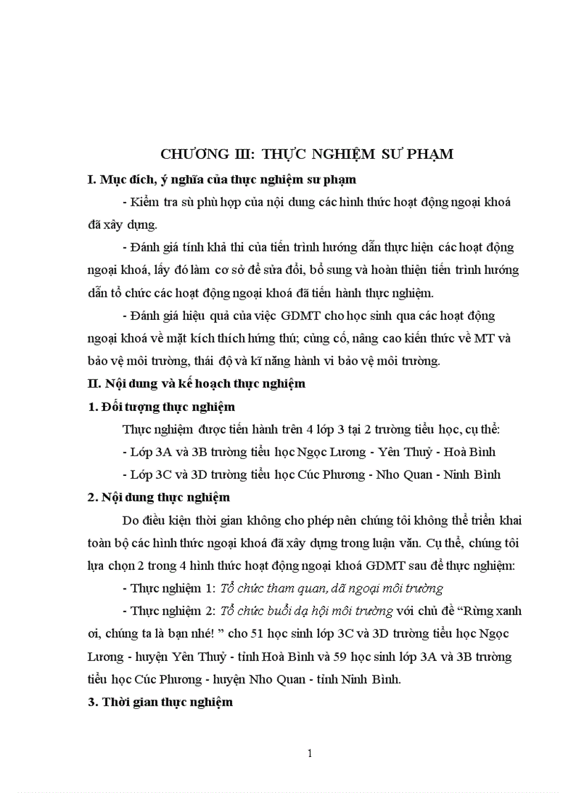 image for page Giáo dục môi trường qua các hoạt động ngoại khoá môn TNXH cho học sinh lớp 3