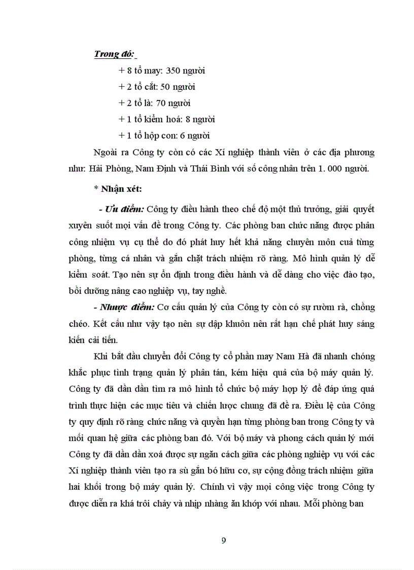 image for page Báo cáo thực tập tổng hợp tại Công ty cổ phần may Nam Hà 1