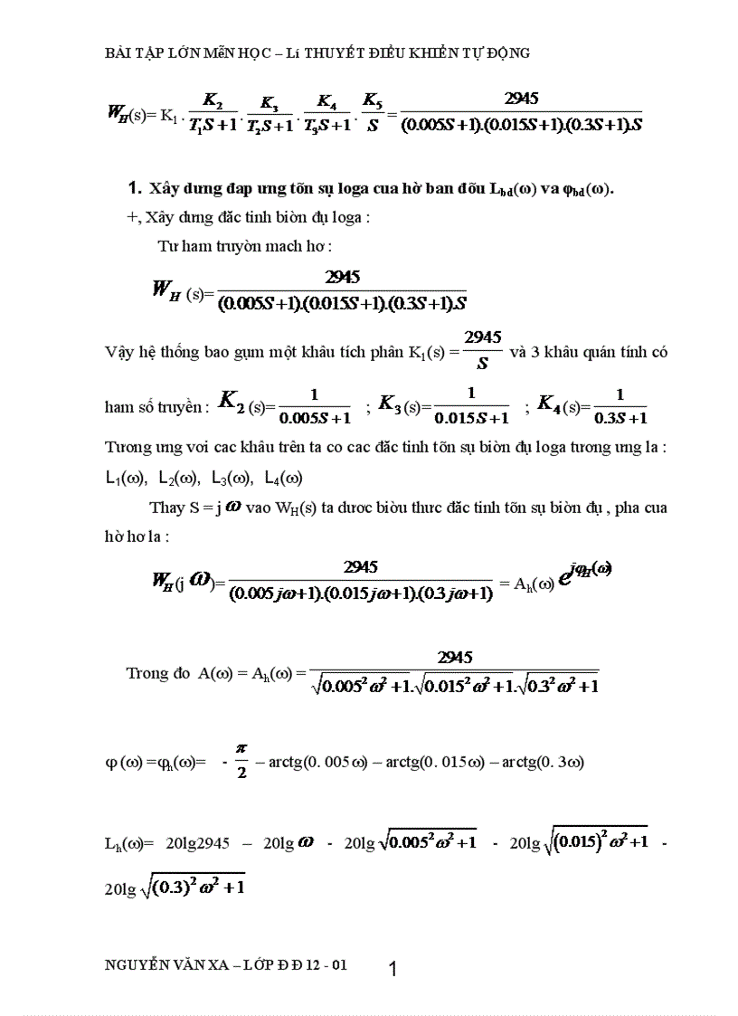 image for page Lý thuyết điều khiển tự động