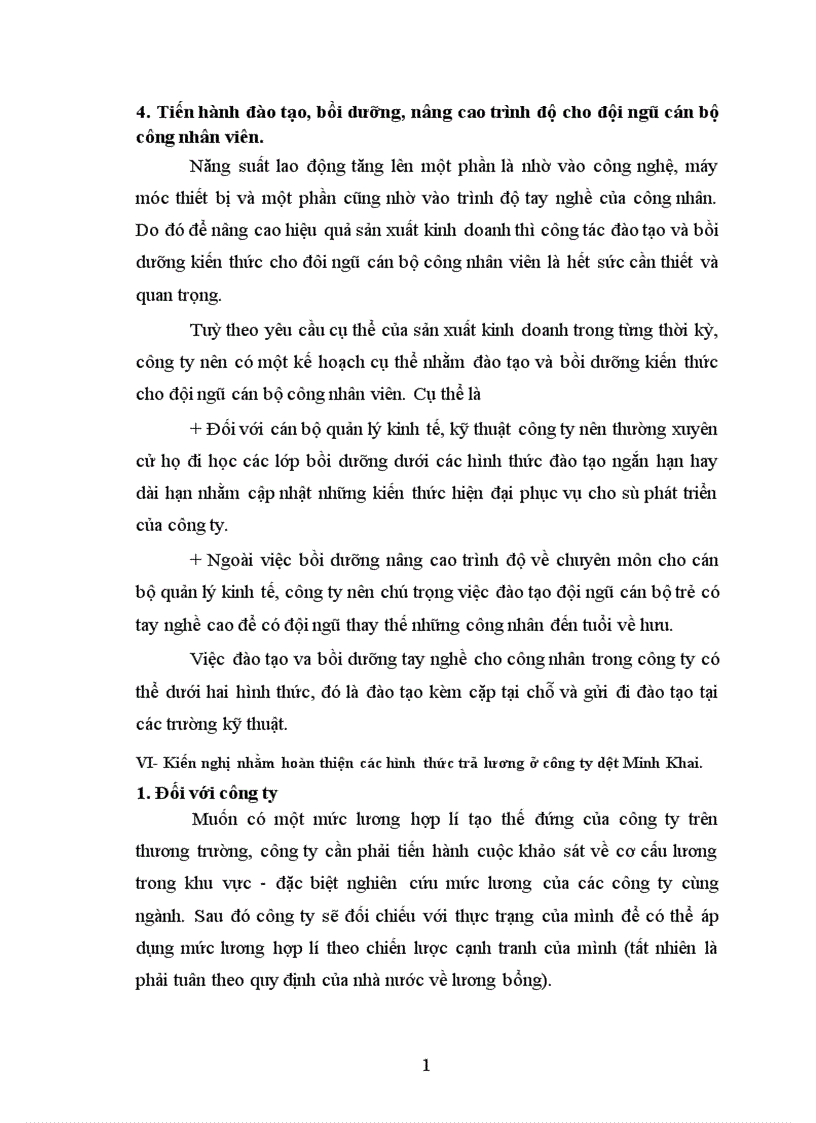 image for page Hoàn thiện các hình thức trả lương tại Công ty dệt Minh Khai Hà Nội 1