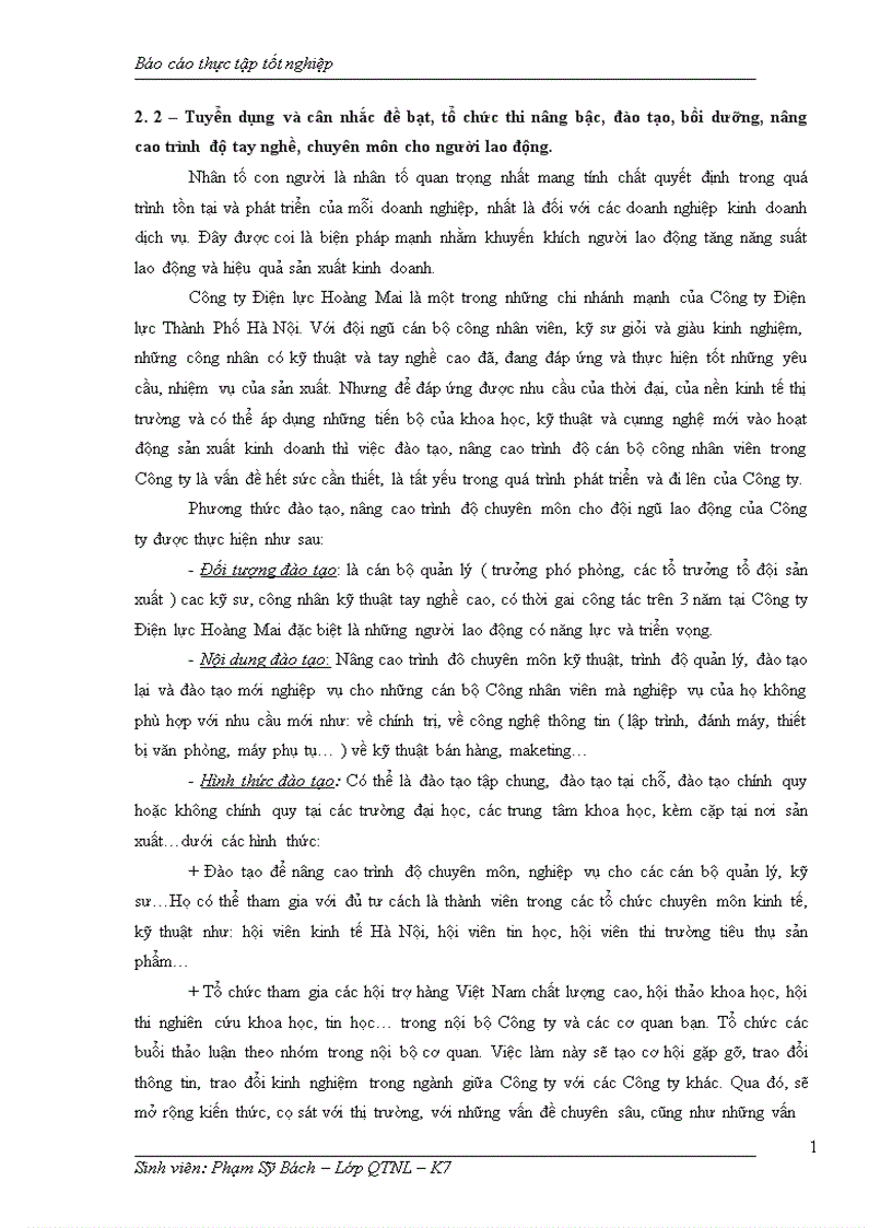 image for page Một số giải pháp nhằm tạo động lực cho người lao động tại Công ty Điện lực Hoàng Mai