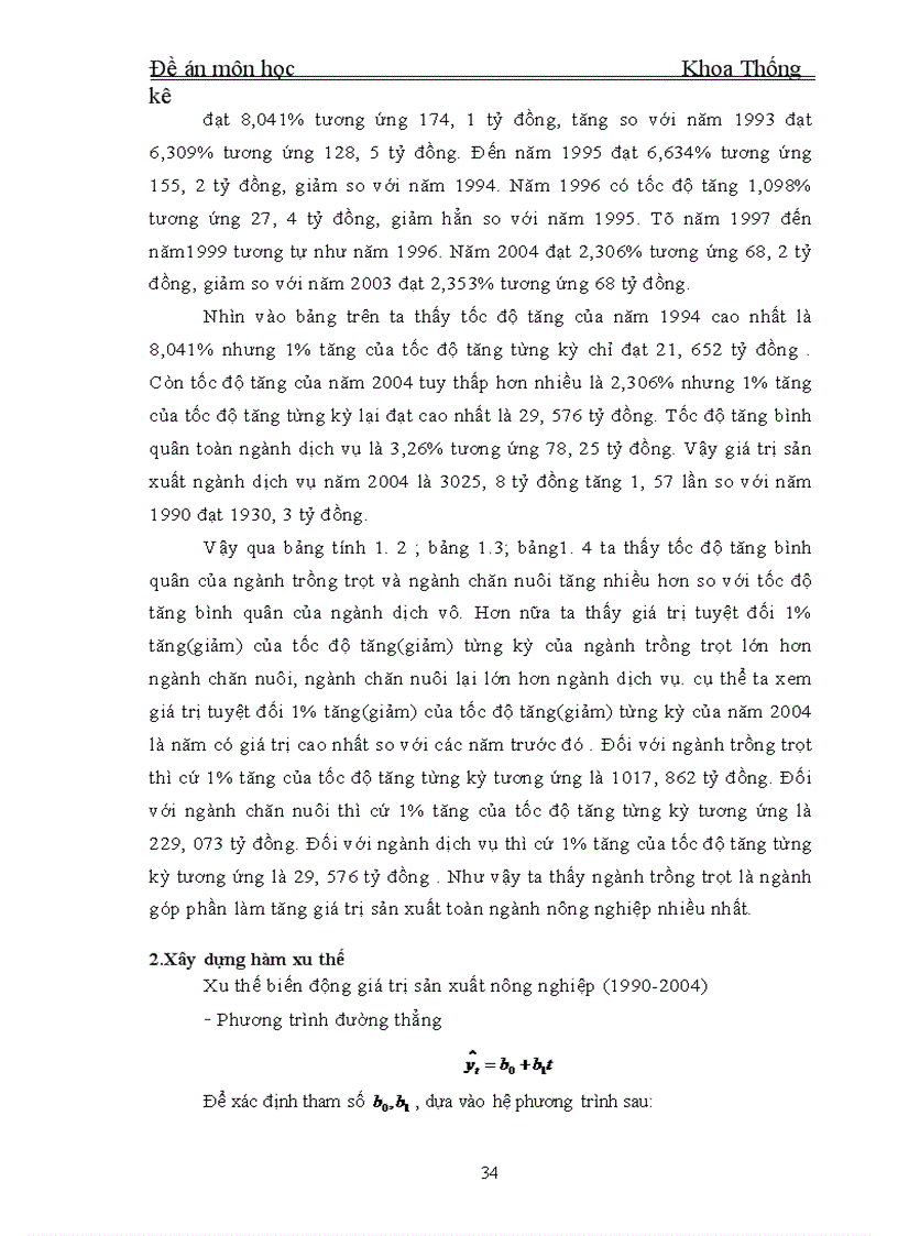 image for page vận dụng phương pháp dãy số thời gian để phân tích biến động giá trị sản xuất nông nghiệp Việt Nam thời kỳ 1