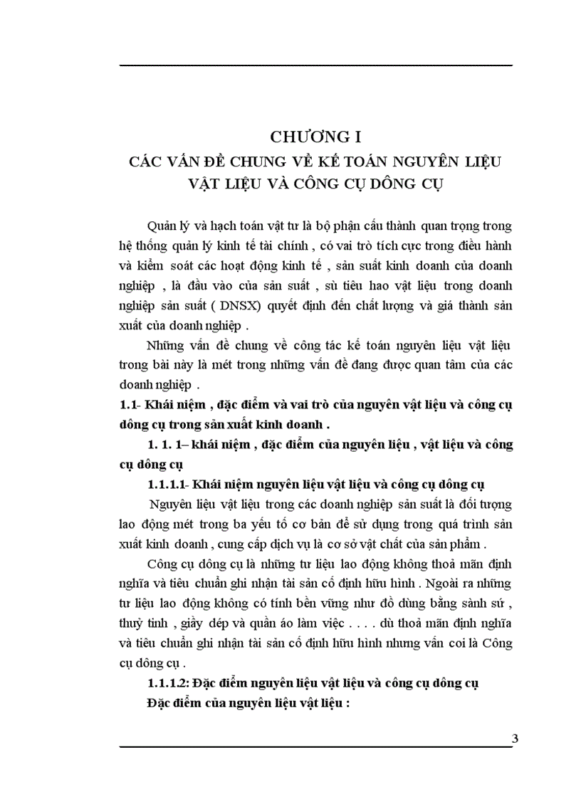 Kế toán vật liệu và công cụ dụng cụ ở công ty sản xuất và xuất nhập khẩu bao bì 1