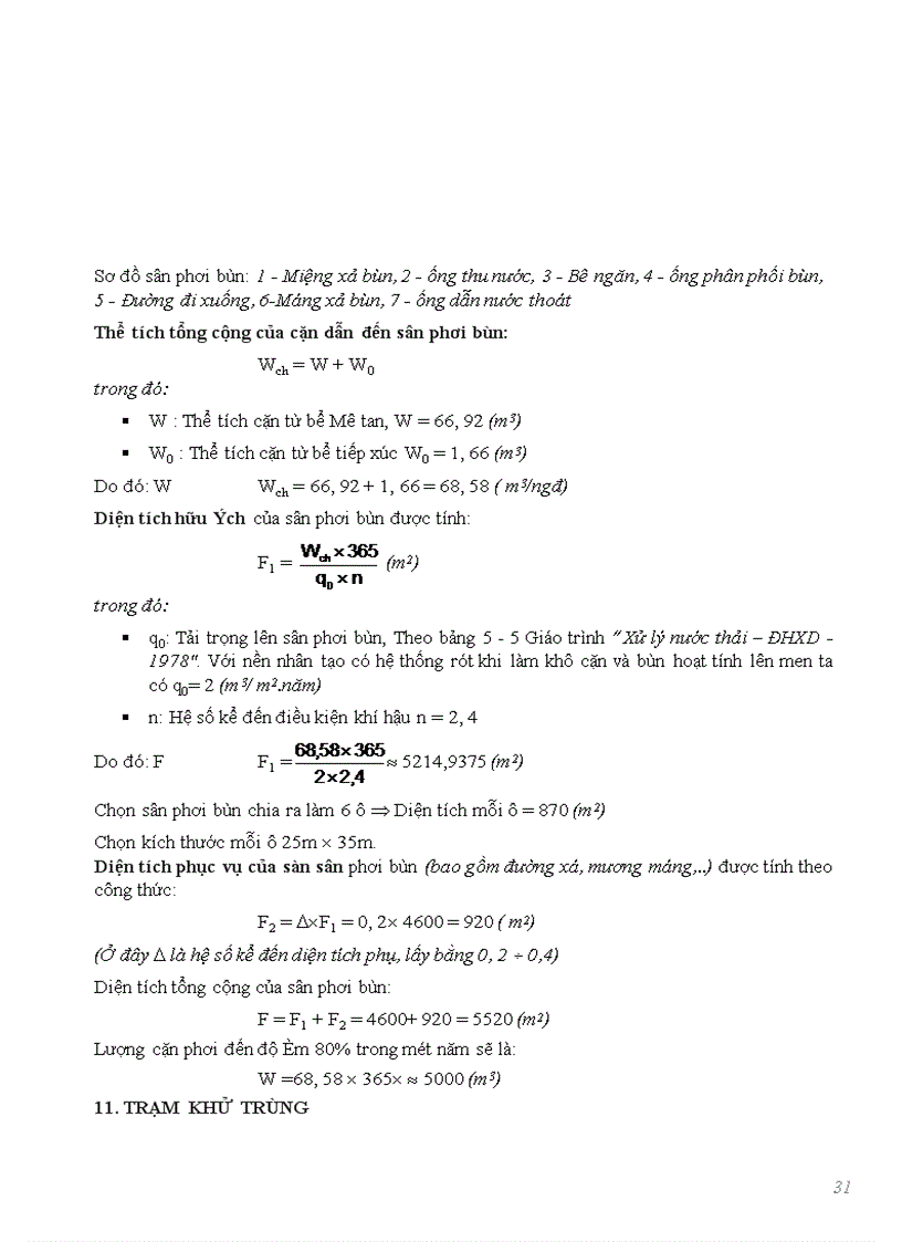 image for page Tính toán hệ thống phân phối nước vào bể Aeroten