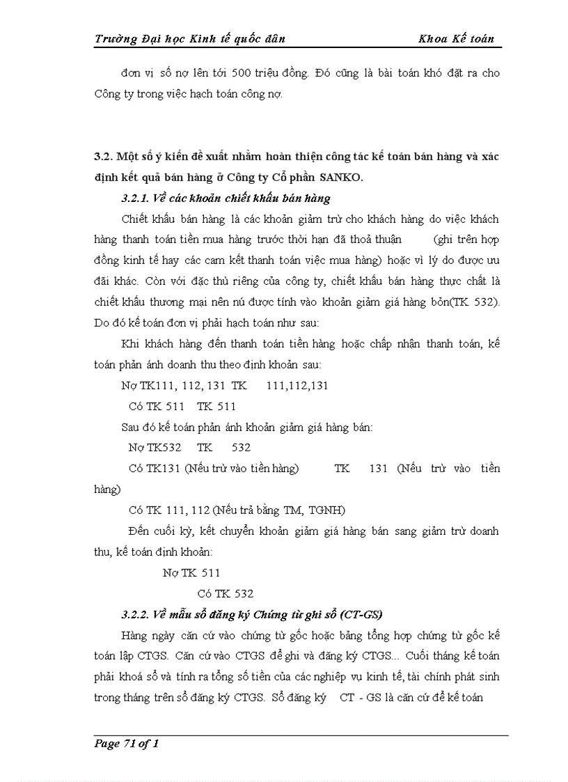 image for page Kế toán tiêu thụ và xác định kết quả tiêu thụ hàng hóa tại Công ty Cổ phần SANKO