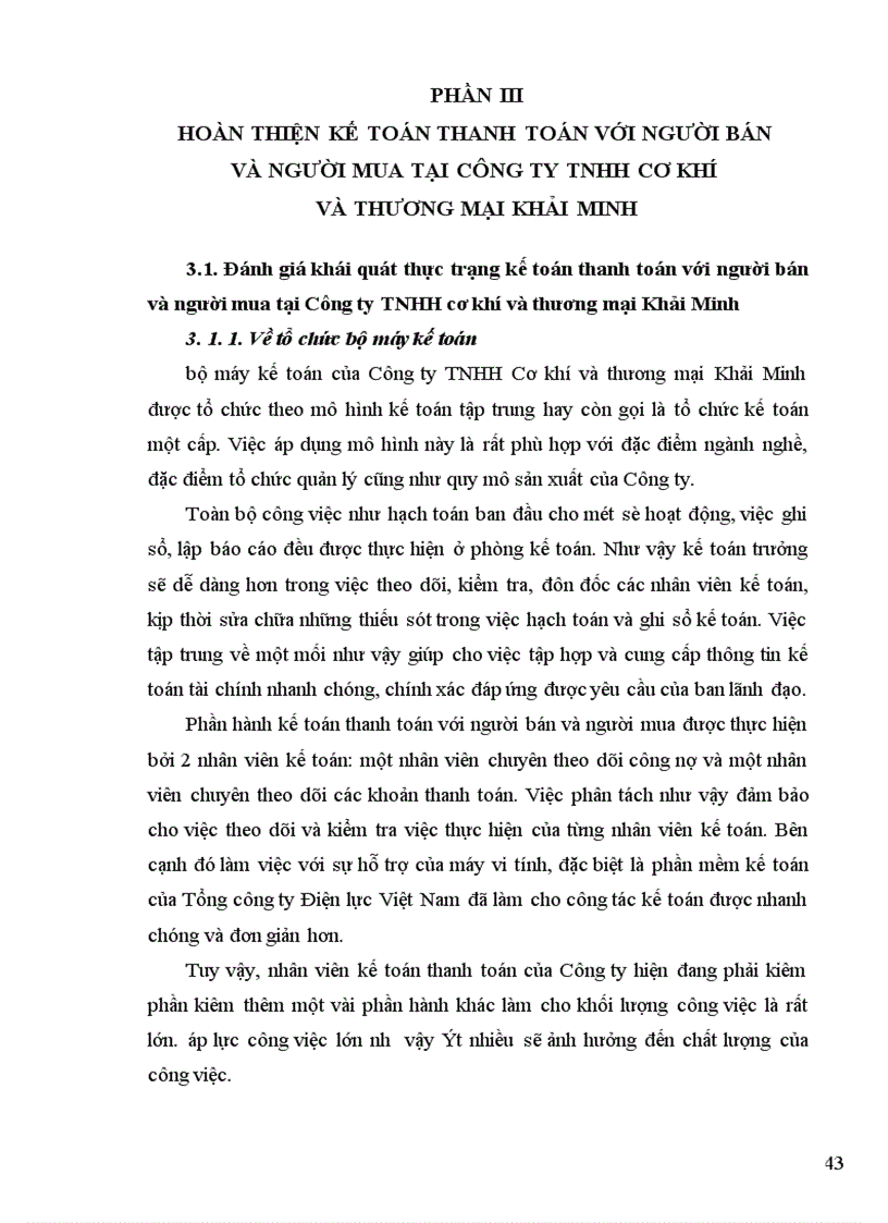 image for page Hoàn thiện kế toán thanh toán với người bán và người mua tại Công ty TNHH Cơ khí và thương mại Khải Minh