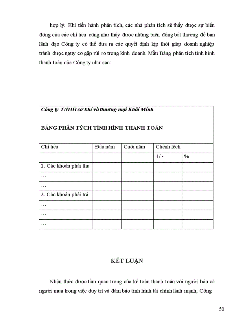 image for page Hoàn thiện kế toán thanh toán với người bán và người mua tại Công ty TNHH Cơ khí và thương mại Khải Minh