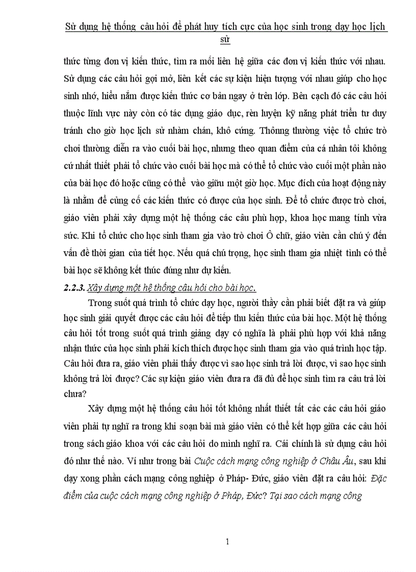 image for page Sử dụng hệ thống câu hỏi để phát huy tích cực của học sinh trong dạy học lịch sử