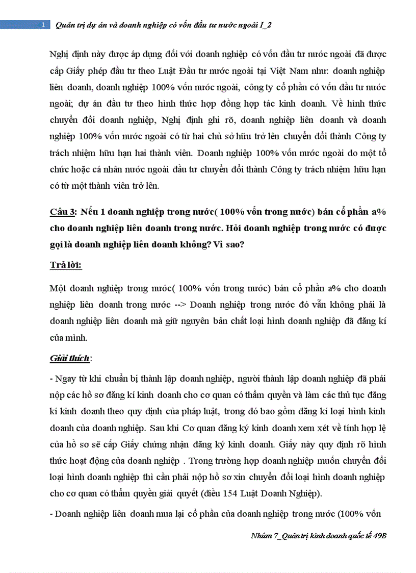 image for page Quản trị dự án và doanh nghiệp có vốn đầu tư nước ngoài I