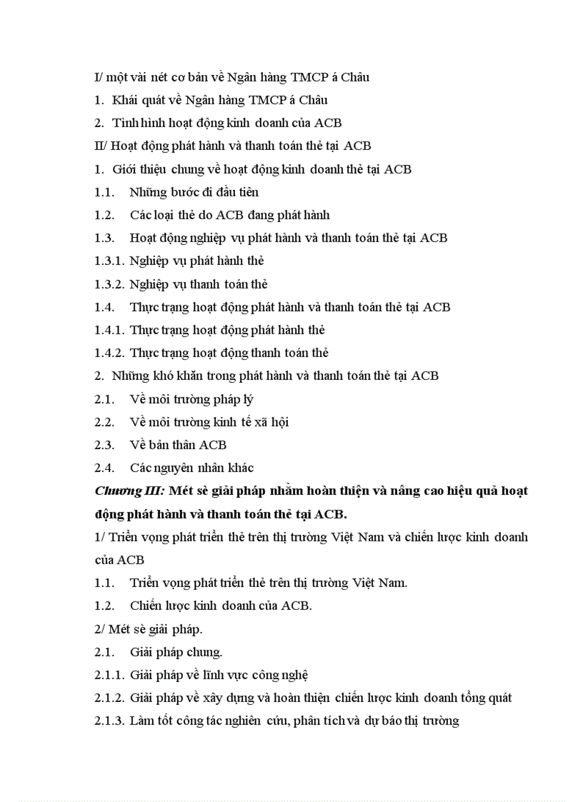 image for page Giải pháp nhằm hoàn thiện và nâng cao hoạt động phát hành thanh toán thẻ tại NHTMCP á Châu 1