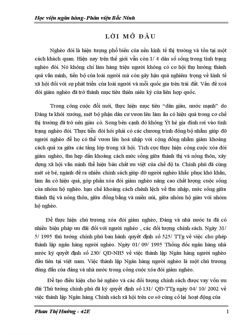 image for page Báo cáo thực tập tốt nghiệp tại NHCSXH huyện Đô Lương