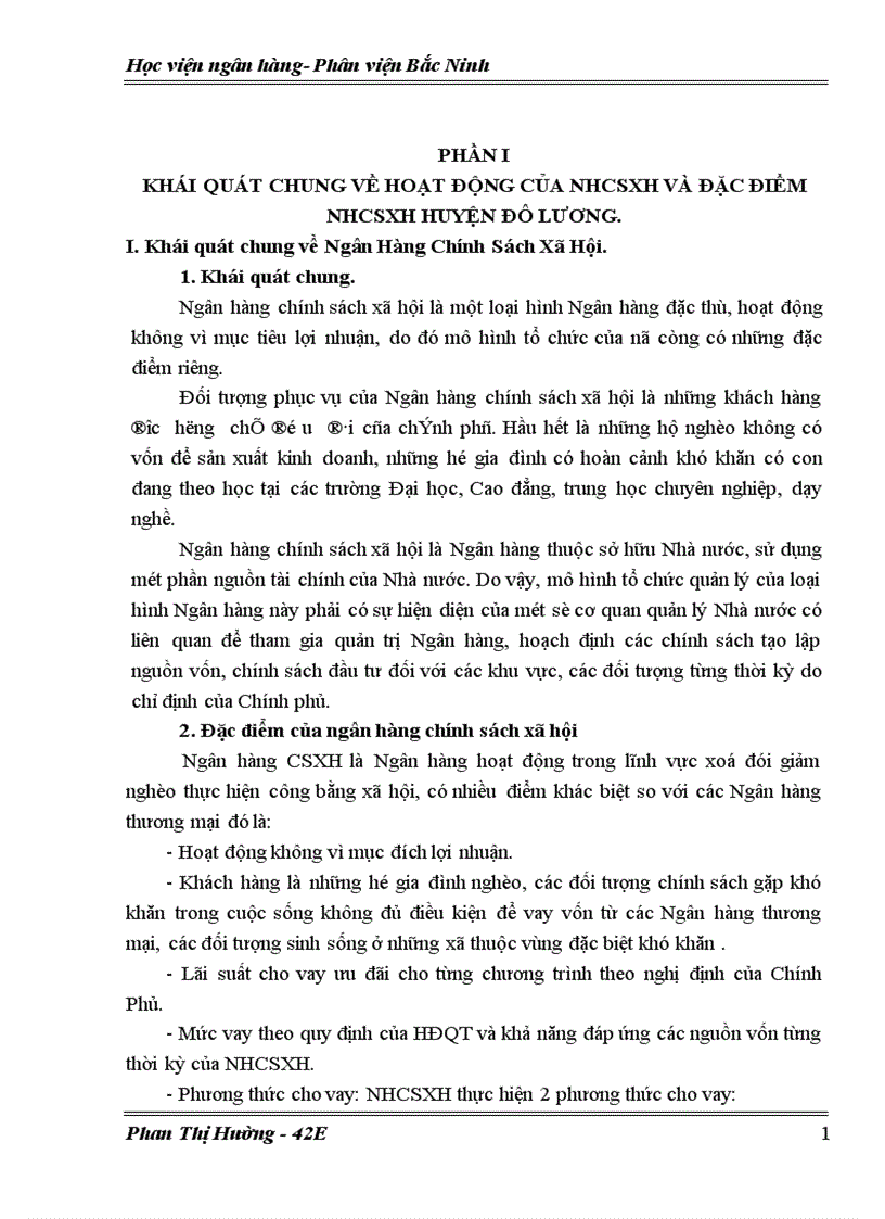 image for page Báo cáo thực tập tốt nghiệp tại NHCSXH huyện Đô Lương